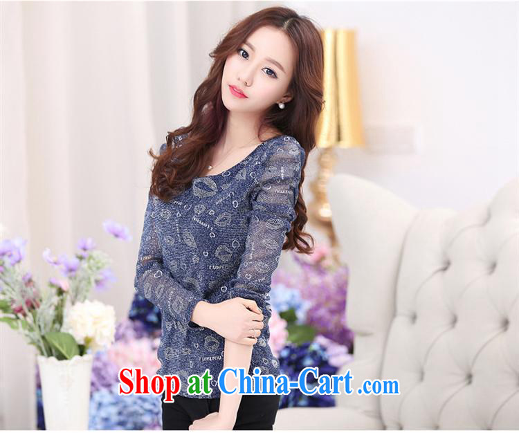 Ya-ting store 2015 spring new Korean fashion Web yarn lips stamp loose solid shirt 100 ground T long-sleeved shirt girls pictures, price, brand platters! Elections are good character, the national distribution, so why buy now enjoy more preferential! Health