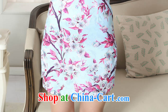 Ko Yo vines into colorful new summer dress short cheongsam dress short-sleeved replacing your gas Chinese qipao short-sleeved short dresses, casual D 057 0259 D XXL pictures, price, brand platters! Elections are good character, the national distribution, so why buy now enjoy more preferential! Health