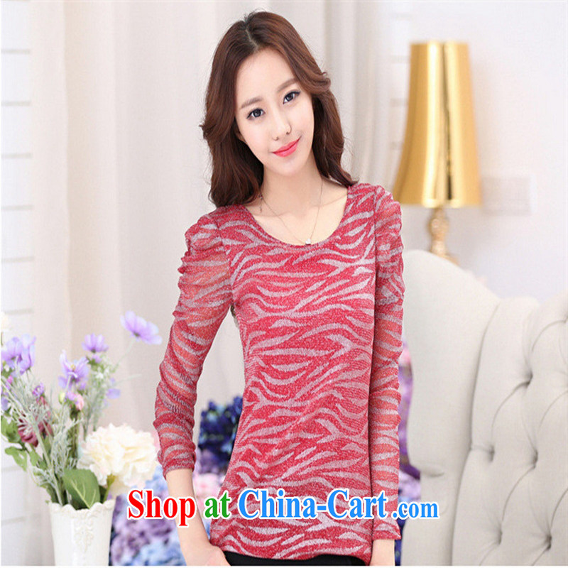 Ya-ting store 2015 spring new Korean fashion Internet streaming by cultivating solid T-shirt 100 ground T long-sleeved shirt blue-and-flat cuff XL, blue rain bow, and shopping on the Internet