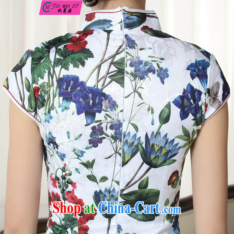 Ko Yo Mephidross colorful lady stylish jacquard cotton cultivating short cheongsam dress spring dress breathable beauty with new Chinese qipao gown D 0285 0286 D XXL, capital city sprawl, shopping on the Internet