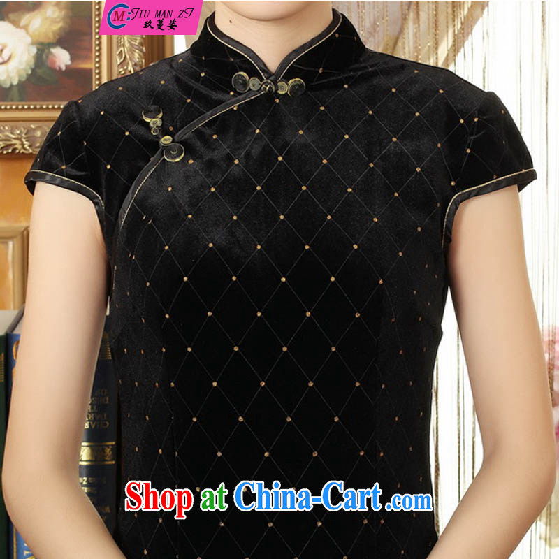 Ko Yo Mephidross 2015 colorful new dresses Chinese classic short-sleeved short cheongsam Chinese Antique style short-sleeved Chinese qipao gown TD 0043 0043 TD XXL, capital city sprawl, shopping on the Internet