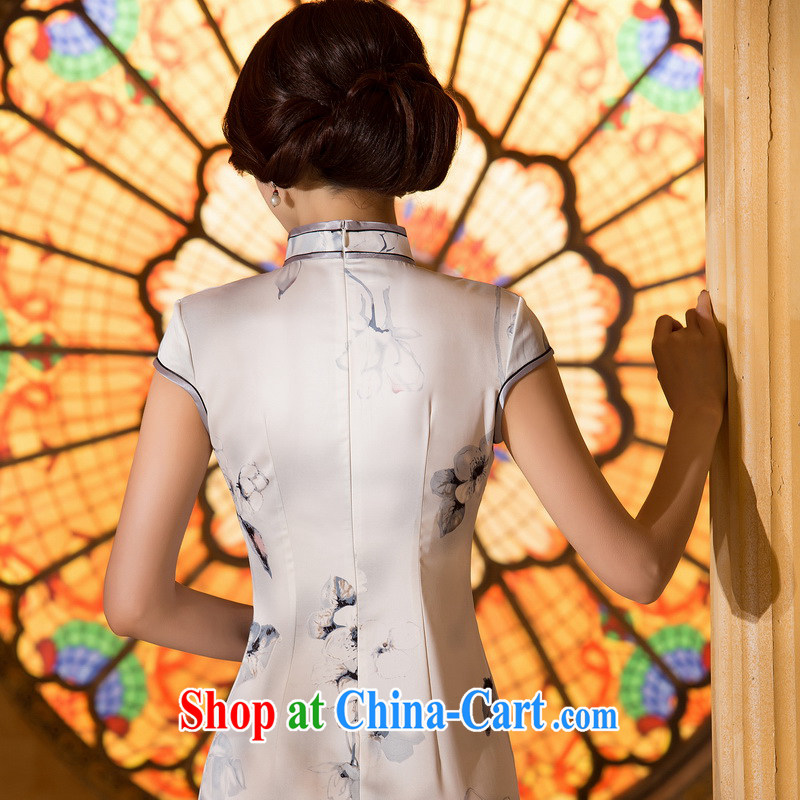 The cross-sectoral water Elizabeth the new dresses summer daily improved cheongsam dress dress bank painting cheongsam dress ZA 060 water and ink XL, Jennifer Windsor, shopping on the Internet