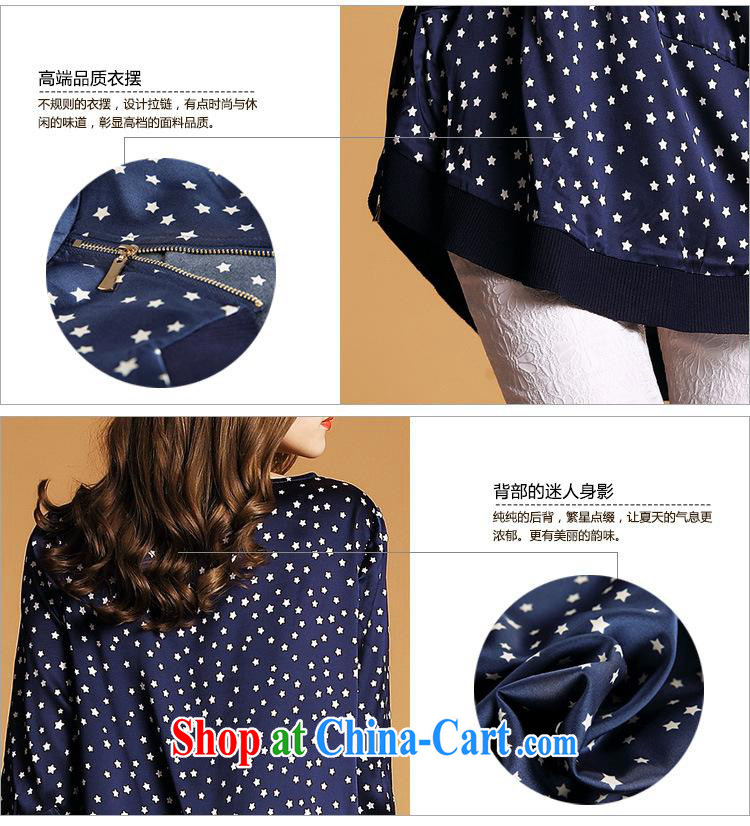 Ya-ting store 2015 Spring and Summer in Europe and the stylish female new loose the code graphics thin 9 cuff stamp T-shirt blue XL pictures, price, brand platters! Elections are good character, the national distribution, so why buy now enjoy more preferential! Health