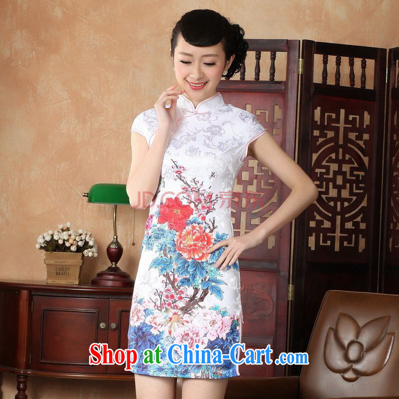 Nigeria, the cheongsam dress, Ms. Tang fitted dresses improved national wind antique stamp cheongsam dress dress D XXL 0228, Nigeria, and shopping on the Internet