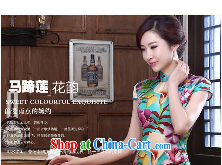 pro-am 2015 New Silk Cheongsam dress, long spring and summer load dos santos day Silk Cheongsam dress improved stylish long 2XL pictures, price, brand platters! Elections are good character, the national distribution, so why buy now enjoy more preferential! Health