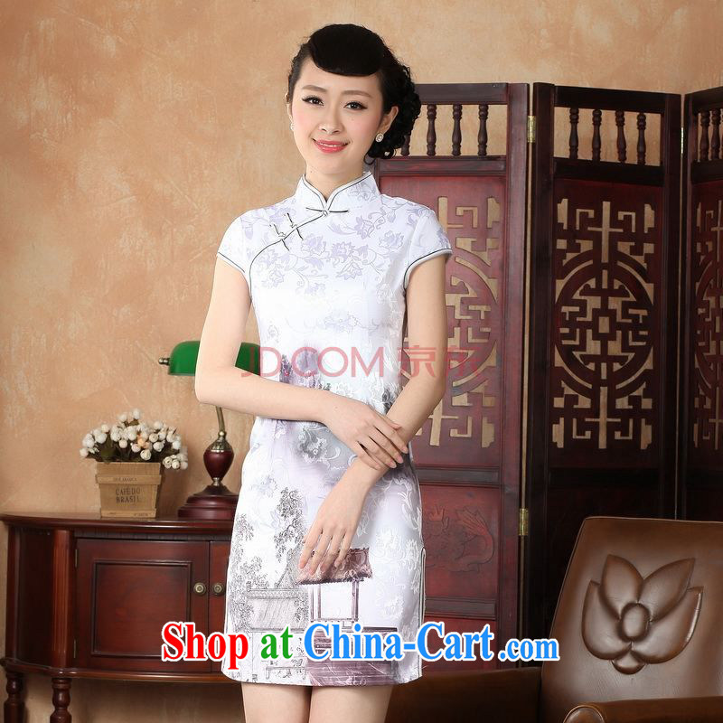 The Nigerian Government, Ms. Tang cheongsam dress summer improved national wind antique stamp duty cheongsam dress dress picture color XXL, Nigeria, and, shopping on the Internet