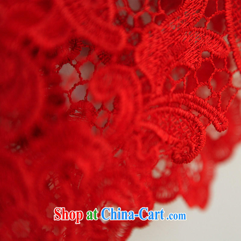 The Champs Elysees, as soon as possible, wedding dresses back exposed cheongsam dress wedding bridal toast served at Merlion lace red long, new and improved, China wind married Yi 2015 spring and summer red L, Hong Kong, and, shopping on the Internet