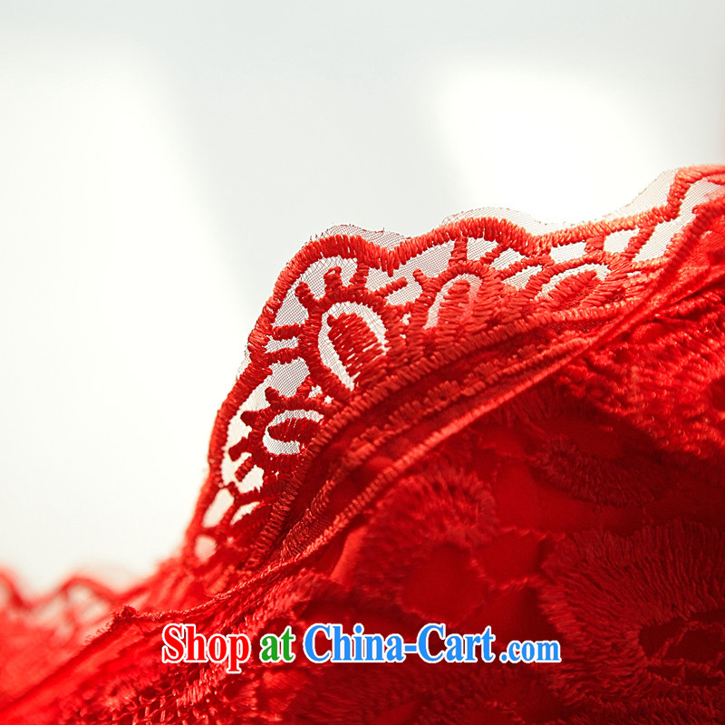 Beijing, Hong Kong, 2015 -- spring and summer new bride toast service improved cheongsam stylish retro red lace a qipao shoulder strap cultivating red L, Hong Kong, and that, on-line shopping