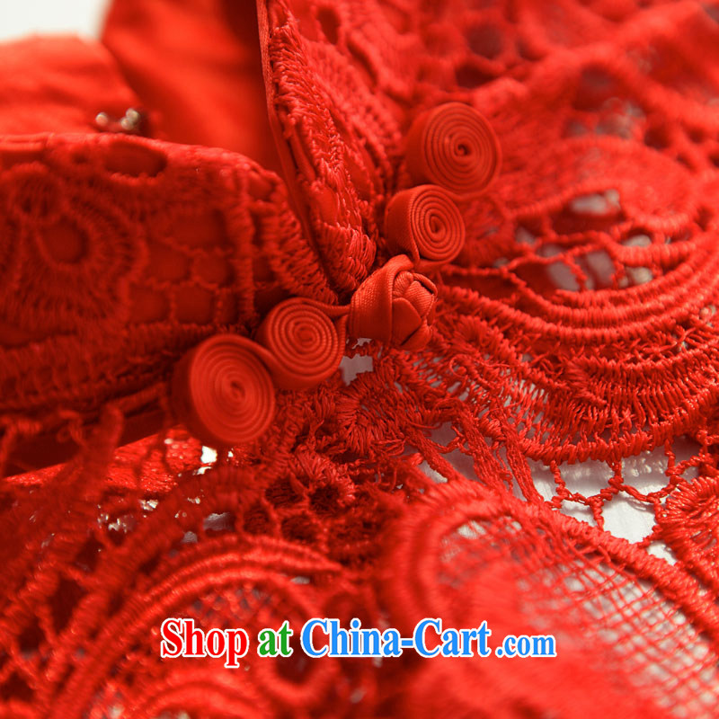 (Hong Kong, health, summer 2015 China wind cheongsam dress short wedding dresses like an empty water-soluble lace beauty graphics thin wearing a sexy red L, Hong Kong, and, shopping on the Internet