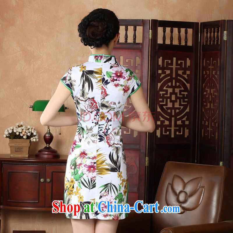 Nigeria, the Summer new, elegance, short Chinese qipao new Chinese improved cheongsam dress D XXL 0221, Nigeria, and shopping on the Internet