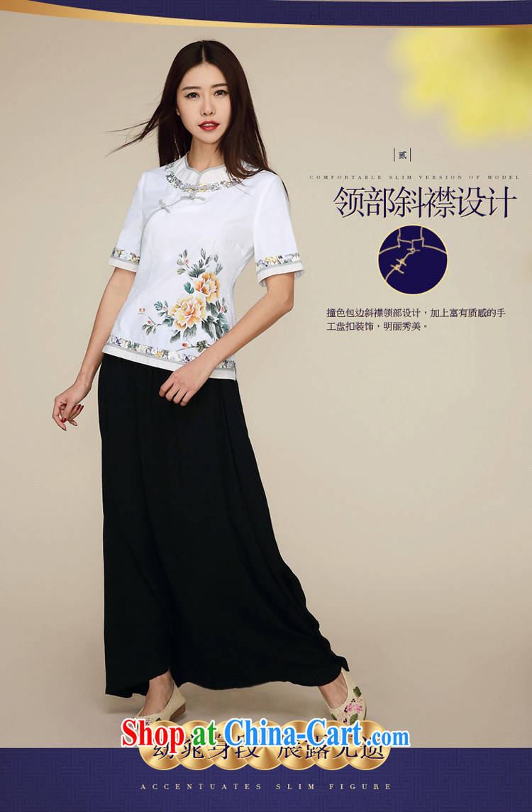 Mr Henry Tang, Id al-Fitr new summer 2015, national, short-sleeved cotton Ma Sau San retro improved Chinese qipao T-shirt pre-sale 5 on 17 white S pictures, price, brand platters! Elections are good character, the national distribution, so why buy now enjoy more preferential! Health