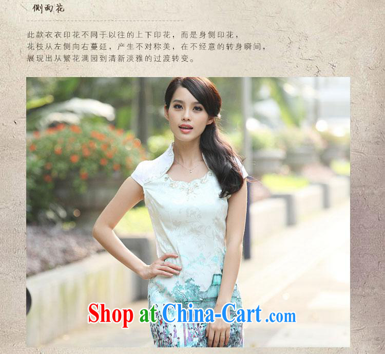 2015 popular out-of-office serving women with exquisite craftsmanship Ethnic Wind improved daily cheongsam dress high-end-Indigo color XL pictures, price, brand platters! Elections are good character, the national distribution, so why buy now enjoy more preferential! Health