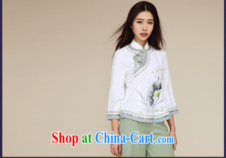 Mr Henry Tang, Id al-Fitr spring and summer, the 2015 National wind beauty retro improved 7 sub-units the cuff cheongsam shirt white XL pictures, price, brand platters! Elections are good character, the national distribution, so why buy now enjoy more preferential! Health