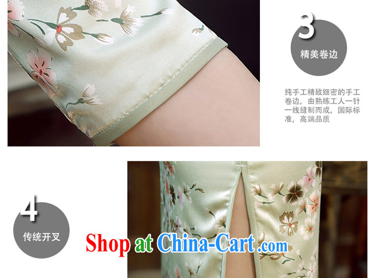 pro-am 2015 new daily cheongsam dress spring and summer short sauna silk Silk Cheongsam dress improved stylish short 2 XL pictures, price, brand platters! Elections are good character, the national distribution, so why buy now enjoy more preferential! Health