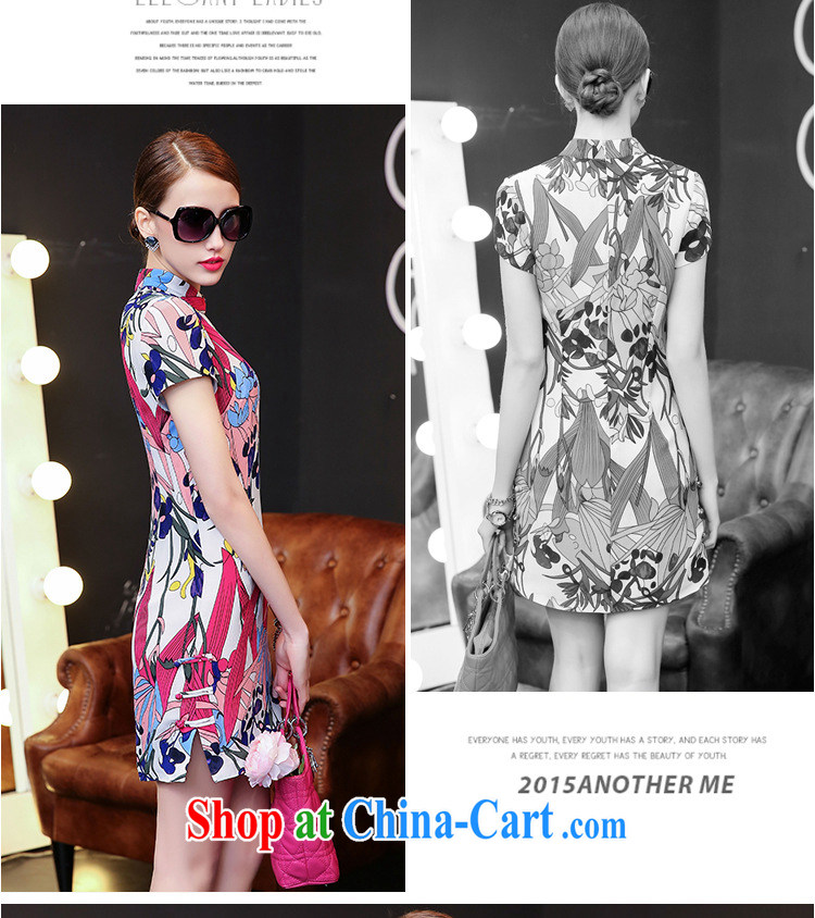 A Chinese silk dresses 2015 spring and summer women in Europe and America with improved cheongsam literary beauty, package and Tulip XL pictures, price, brand platters! Elections are good character, the national distribution, so why buy now enjoy more preferential! Health
