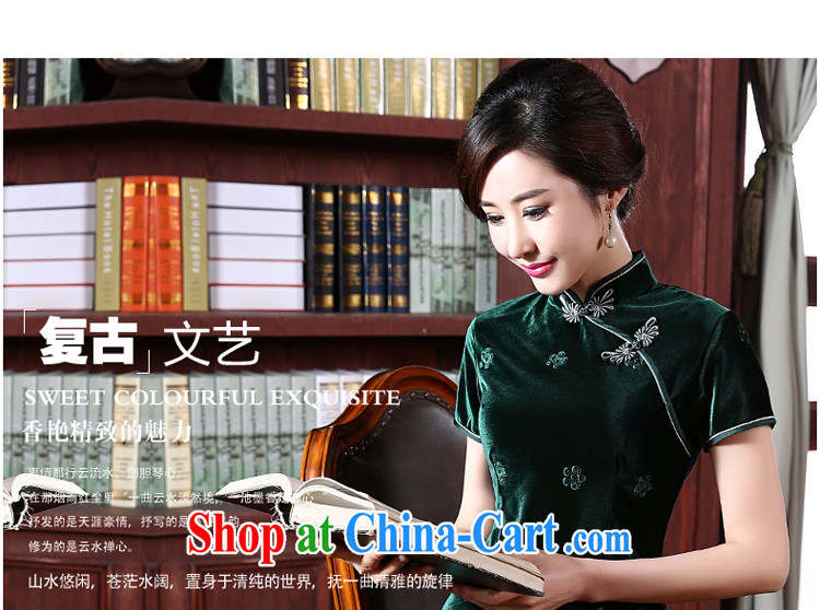 pro-am 2015, new velvet cheongsam dress spring and summer with retro wedding mom with cheongsam dress improved stylish long 2XL pictures, price, brand platters! Elections are good character, the national distribution, so why buy now enjoy more preferential! Health