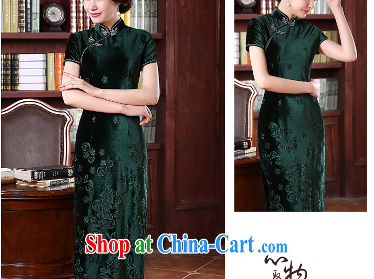 pro-am 2015, new velvet cheongsam dress spring and summer with retro wedding mom with cheongsam dress improved stylish long 2XL pictures, price, brand platters! Elections are good character, the national distribution, so why buy now enjoy more preferential! Health