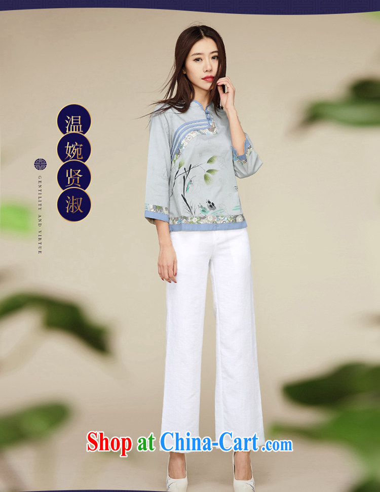 Mr Henry Tang, Id al-Fitr 2015 new spring and summer load original design Chinese improved, served the Commission cotton Ethnic Wind, sleeveless Tang is gray-blue XL pictures, price, brand platters! Elections are good character, the national distribution, so why buy now enjoy more preferential! Health
