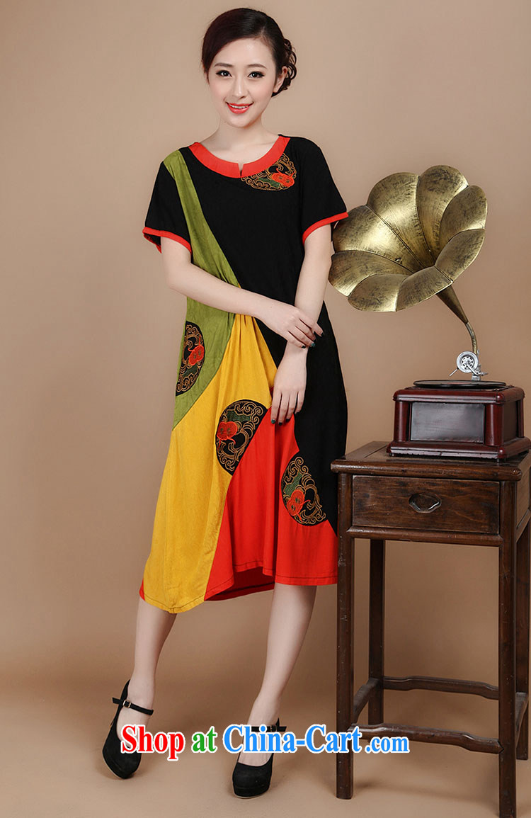 According to Tony BLAIR's summer 2015 new cotton computer embroidery with spell-colored loose classic Tang women dress black XXL pictures, price, brand platters! Elections are good character, the national distribution, so why buy now enjoy more preferential! Health