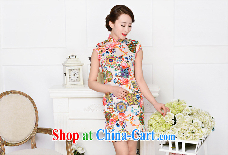 Air Shu Diane summer 2015 new, improved daily retro dresses beauty graphics thin, fashionable emulation Silk Cheongsam dress 1581 pink package collar, Peony flowers XXL pictures, price, brand platters! Elections are good character, the national distribution, so why buy now enjoy more preferential! Health