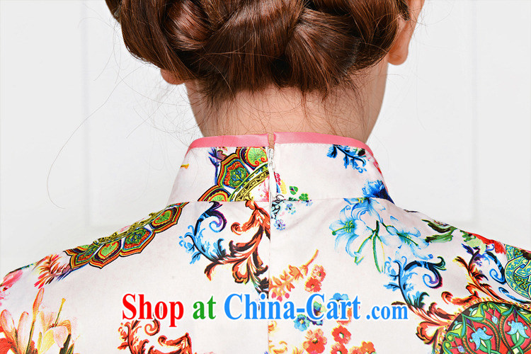 Air Shu Diane summer 2015 new, improved daily retro dresses beauty graphics thin, fashionable emulation Silk Cheongsam dress 1581 pink package collar, Peony flowers XXL pictures, price, brand platters! Elections are good character, the national distribution, so why buy now enjoy more preferential! Health