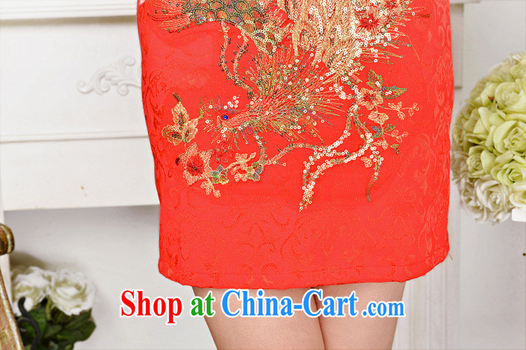 Air Shu Diane dresses 2015 new spring and summer with black on white jacquard cotton retro daily improved cheongsam dress style women 1582 red phoenix spend XXL pictures, price, brand platters! Elections are good character, the national distribution, so why buy now enjoy more preferential! Health