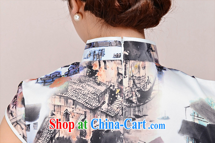 Summer 2015 new, improved daily retro dresses beauty graphics thin, fashionable emulation Silk Cheongsam dress 1581 pink package collar, Peony flowers XXL pictures, price, brand platters! Elections are good character, the national distribution, so why buy now enjoy more preferential! Health