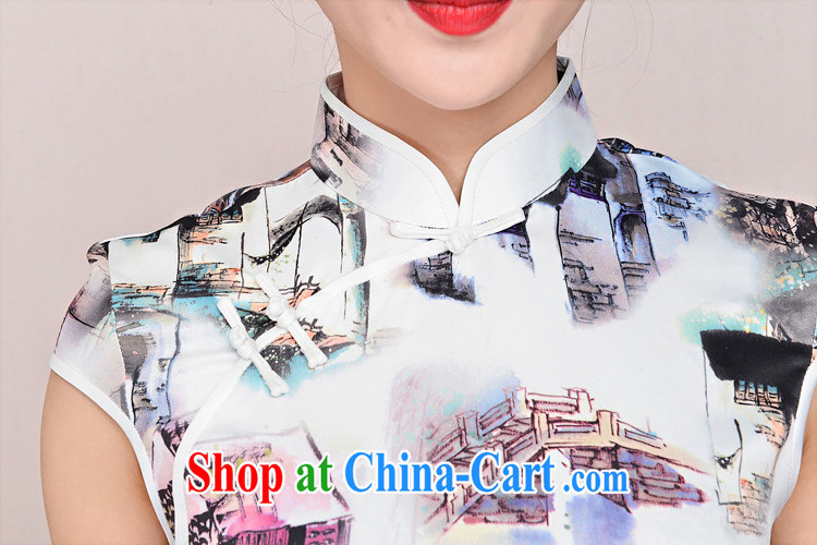 Summer 2015 new, improved daily retro dresses beauty graphics thin, fashionable emulation Silk Cheongsam dress 1581 pink package collar, Peony flowers XXL pictures, price, brand platters! Elections are good character, the national distribution, so why buy now enjoy more preferential! Health