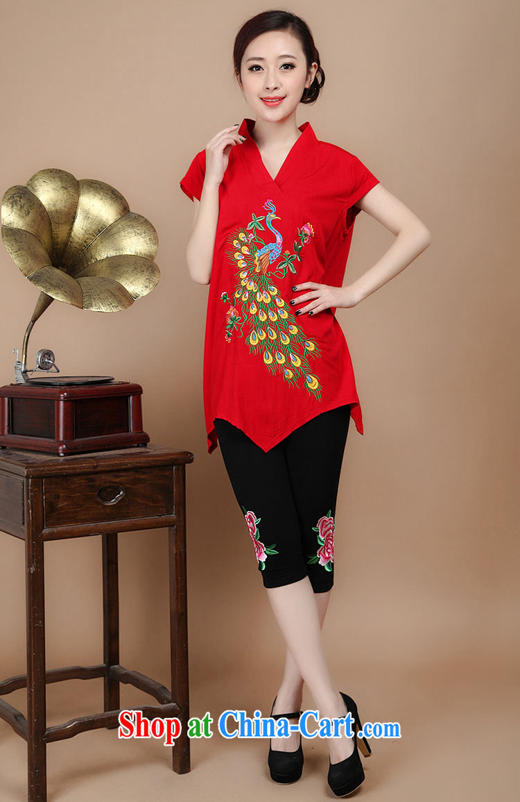 Quality of fuel, summer 2015 New Tang is a full basket computer embroidery larger female Chinese T-shirt black XXXL pictures, price, brand platters! Elections are good character, the national distribution, so why buy now enjoy more preferential! Health