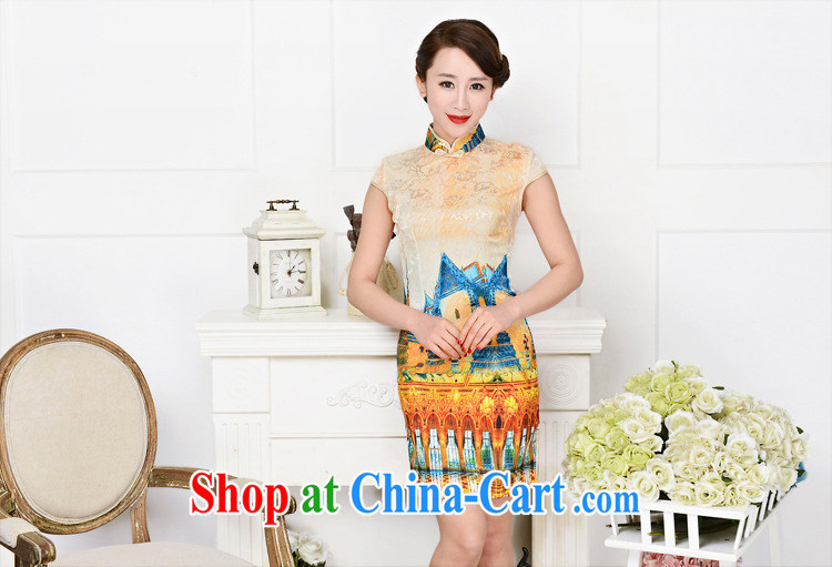 Air Shu Diane 2015 spring and summer new retro elegant qipao Korea jacquard silk cotton daily fashion improved cheongsam 1589 White Palace figure XXL pictures, price, brand platters! Elections are good character, the national distribution, so why buy now enjoy more preferential! Health