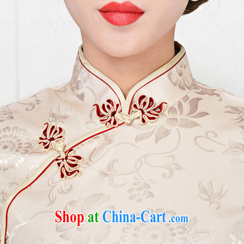 2015 summer New Women Fashion dresses jacquard silk cotton dresses short dresses style low-power requirements 1587 outfit, the red plum figure XXL de Gil (SHAJINI), shopping on the Internet