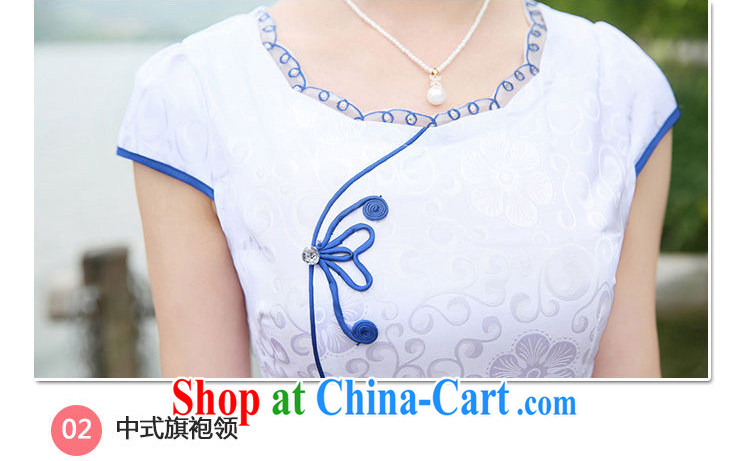 The Scent of Summer 2015 new chinese daily cheongsam stylish improved Chinese China retro blue and white porcelain cheongsam dress, spend XL pictures, price, brand platters! Elections are good character, the national distribution, so why buy now enjoy more preferential! Health