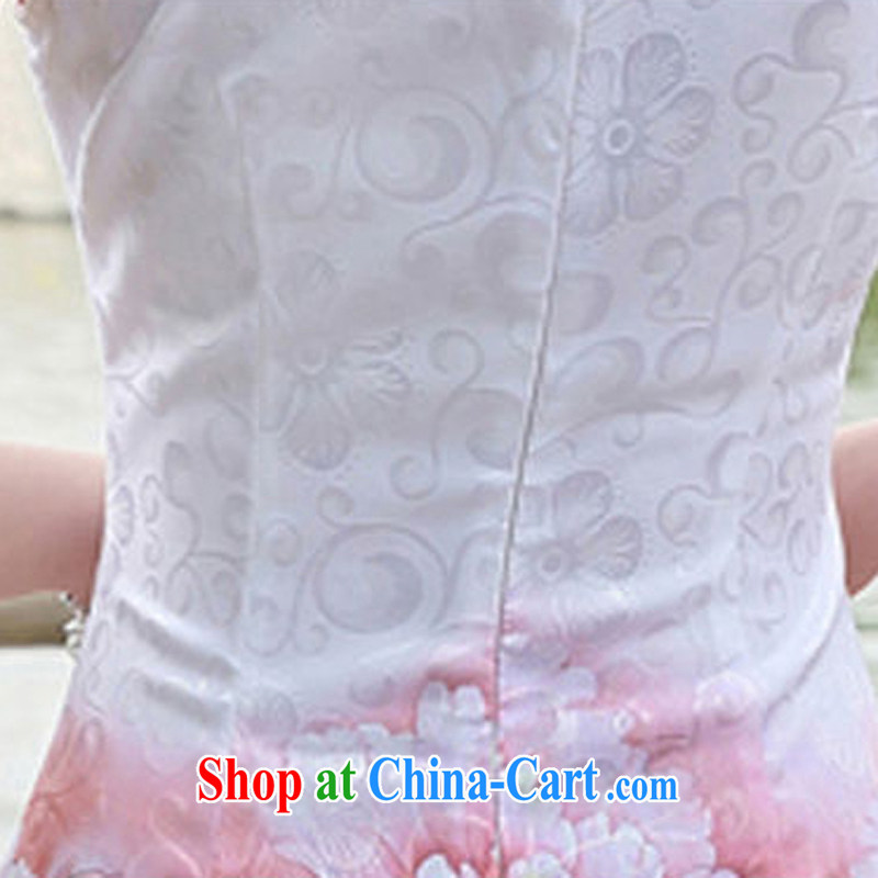 The Scent of Summer 2015 with new dresses qipao Web yarn lace collar short-sleeve jacquard retro China wind qipao dress red XXL, Mr Tung Chee Hwa (Miss . Dong), shopping on the Internet