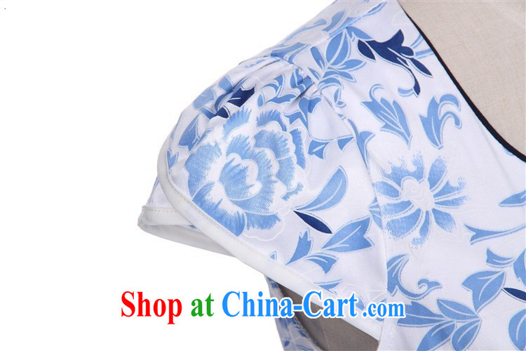 100 million Dollar City cheongsam dress 2015 new summer short cheongsam lady beauty with fancy packages and further dresses Ethnic Wind 6156 blue XXL pictures, price, brand platters! Elections are good character, the national distribution, so why buy now enjoy more preferential! Health