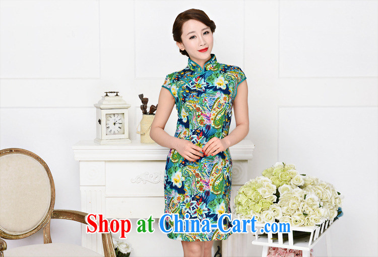 2015 spring and summer new retro long cotton the cheongsam dress stylish improved cuff in everyday dresses summer 1586 Tibetan youth package for Tibetan blue floral XXL pictures, price, brand platters! Elections are good character, the national distribution, so why buy now enjoy more preferential! Health