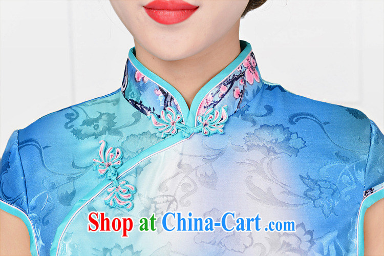 2015 summer New Women Fashion dresses jacquard silk cotton dresses short dresses style low-power requirements 1587 qipao beautiful pipa fancy XXL pictures, price, brand platters! Elections are good character, the national distribution, so why buy now enjoy more preferential! Health
