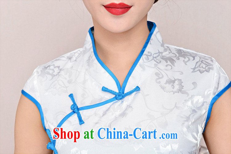 Summer 2015 new cheongsam dress stylish improved retro Silk Cheongsam daily short beauty dress girls summer 1588 black collar, crane figure M pictures, price, brand platters! Elections are good character, the national distribution, so why buy now enjoy more preferential! Health