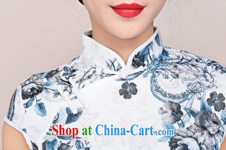 2015 new suit Daily High jacquard cotton robes spring and summer retro fashion beauty qipao dresses women 1580 black collar, crane figure M pictures, price, brand platters! Elections are good character, the national distribution, so why buy now enjoy more preferential! Health