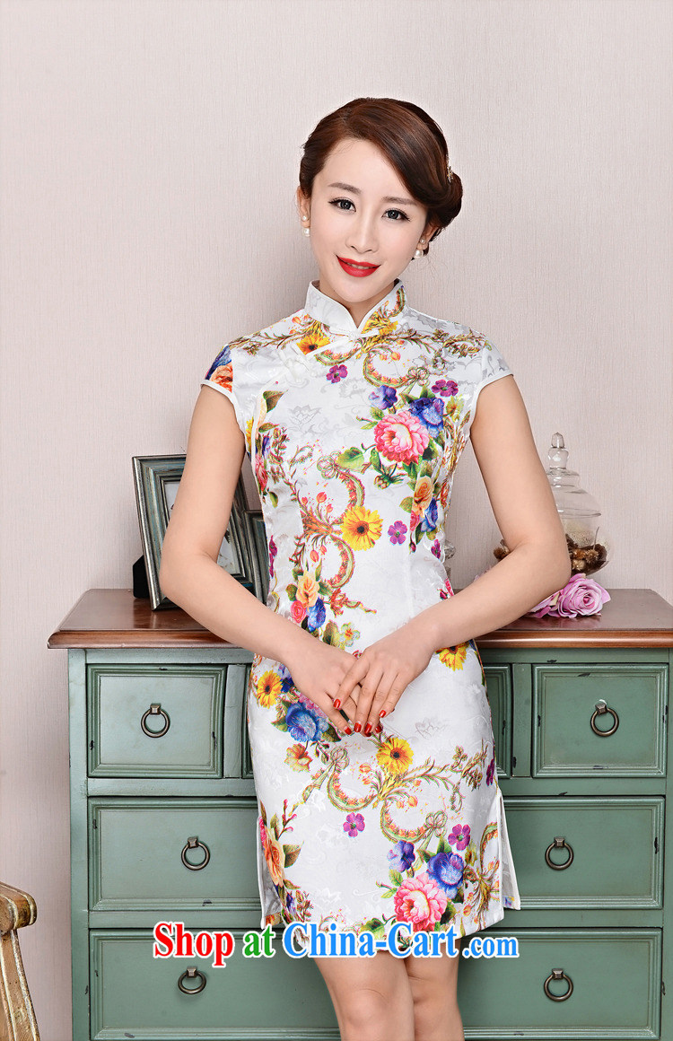 2015 new suit Daily High jacquard cotton robes spring and summer retro fashion beauty qipao dresses women 1580 black collar, crane figure M pictures, price, brand platters! Elections are good character, the national distribution, so why buy now enjoy more preferential! Health