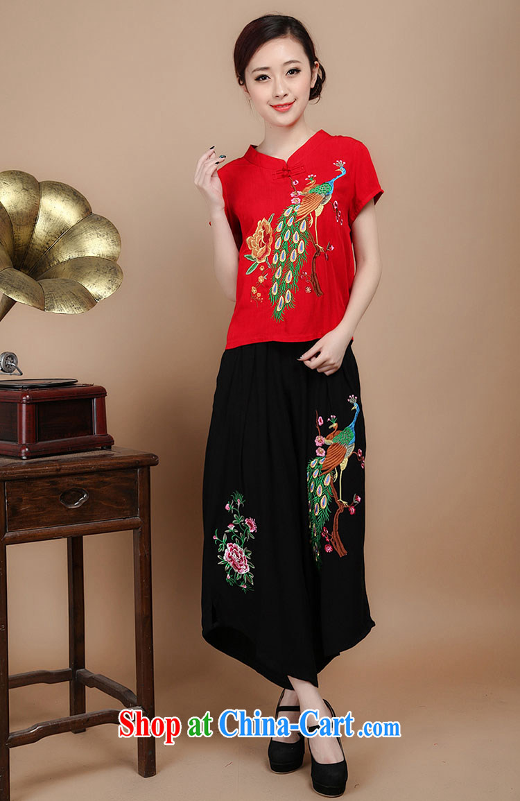 Quality of fuel and 2015 summer New Computer Embroidery cotton Tang on the Code, older MOM relaxed retro 9 pants black XXL pictures, price, brand platters! Elections are good character, the national distribution, so why buy now enjoy more preferential! Health