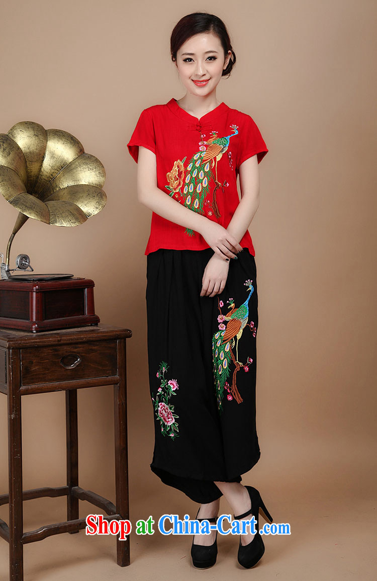 Quality of fuel and 2015 summer New Computer Embroidery cotton Tang on the Code, older MOM relaxed retro 9 pants black XXL pictures, price, brand platters! Elections are good character, the national distribution, so why buy now enjoy more preferential! Health