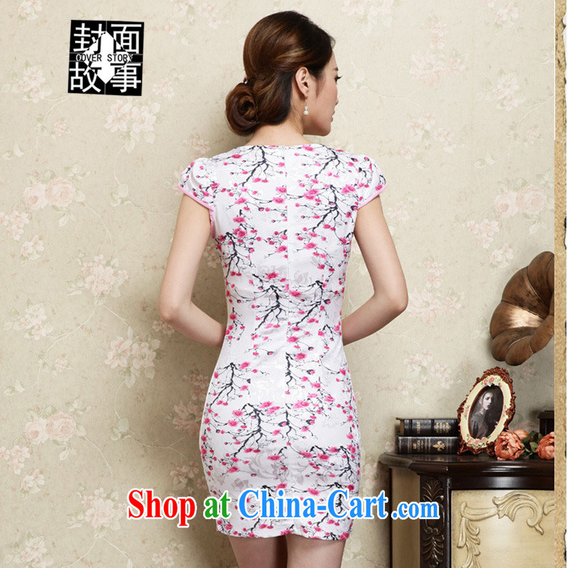 Cover Story summer 2015 new women's clothing Ethnic Wind retro embroidery package and cheongsam dress short-sleeved Stamp Duty Spring dresses girls of red XXL, the cover story (cover story), and on-line shopping