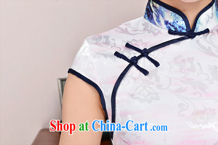 Arrogant season improved fashion cheongsam dress 2015 new summer lady short, cultivating daily cheongsam dress elegance, white Peony bamboo flower XXL pictures, price, brand platters! Elections are good character, the national distribution, so why buy now enjoy more preferential! Health