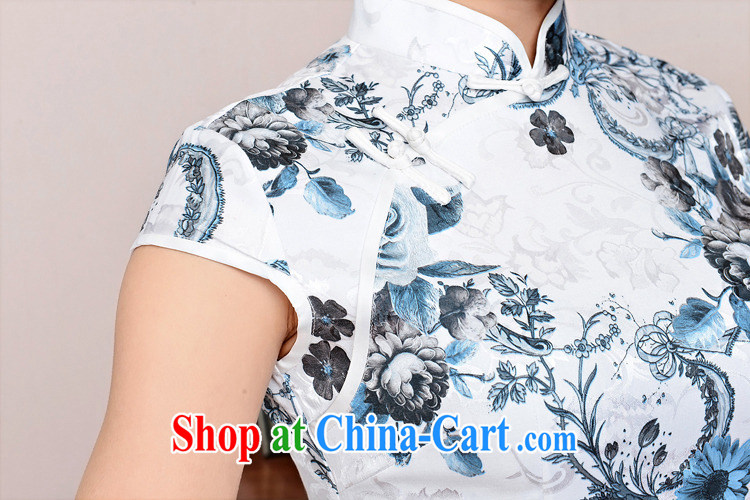 Arrogant season improved fashion cheongsam dress 2015 new summer lady short, cultivating daily cheongsam dress elegance, white Peony bamboo flower XXL pictures, price, brand platters! Elections are good character, the national distribution, so why buy now enjoy more preferential! Health