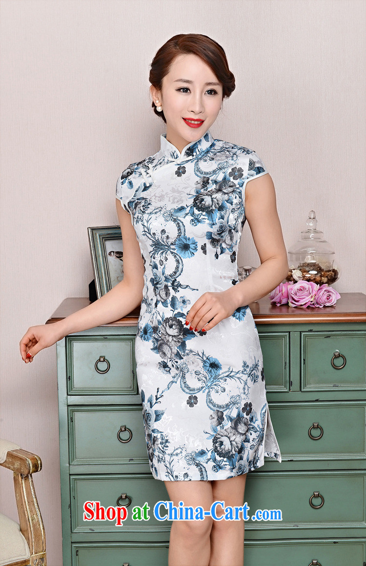 Air Shu Diane 2015 new suit Daily High jacquard cotton robes spring and summer retro fashion beauty dresses dresses women 1580 black collar, crane figure M pictures, price, brand platters! Elections are good character, the national distribution, so why buy now enjoy more preferential! Health