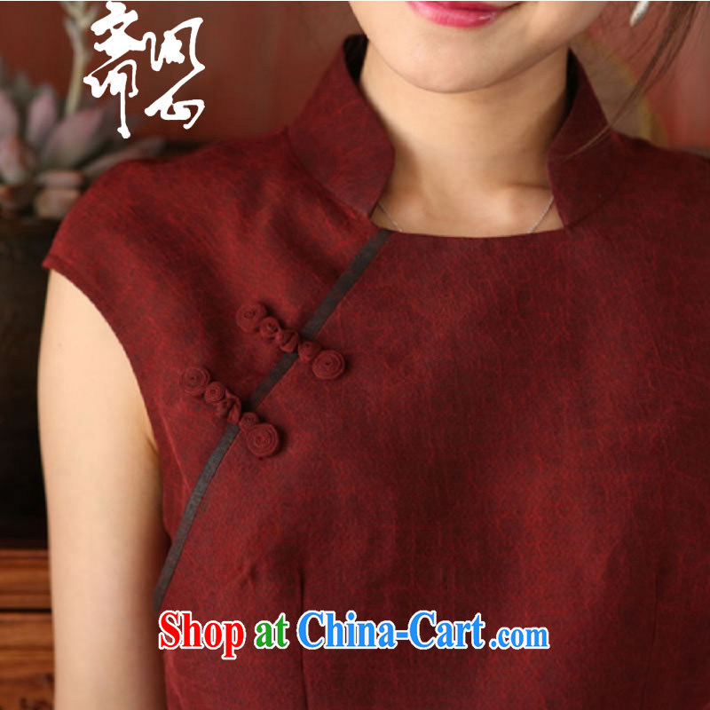 q heart Id al-Fitr (Yue heart health female summer new Chinese improvement is estimated by t-shirt warm-hearted-buckle classic T-shirt 1919 wine red manual customization, and asked a vegetarian, and shopping on the Internet