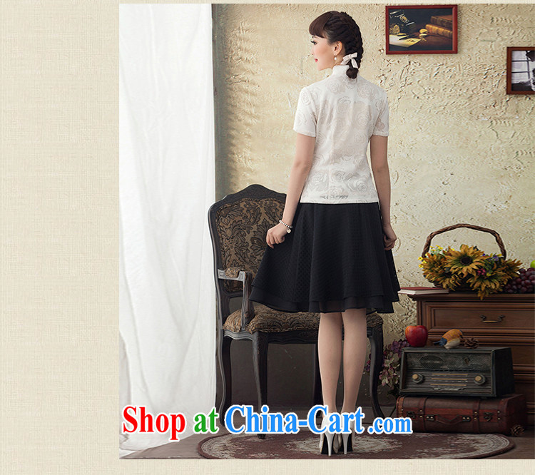 once and for all would be fatally jealous verse China wind Chinese, summer improved national wind female spring cotton robes T-shirt short-sleeved white 4 25 future shipment XL pictures, price, brand platters! Elections are good character, the national distribution, so why buy now enjoy more preferential! Health