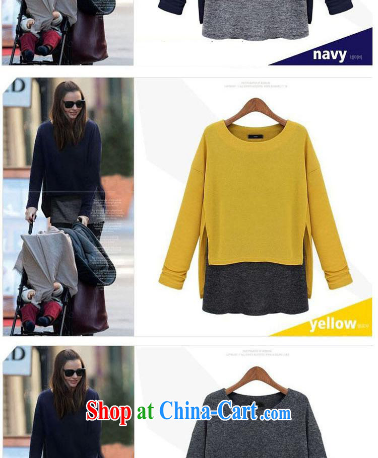 Women in Europe and the 2015 spring T-shirt new leave two bat sleeves style long-sleeved long women T shirt blue XL pictures, price, brand platters! Elections are good character, the national distribution, so why buy now enjoy more preferential! Health