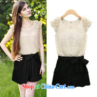 European and American women summer 2015 European site new relaxed round-collar cotton striped stitching lace lace T pension black XL pictures, price, brand platters! Elections are good character, the national distribution, so why buy now enjoy more preferential! Health