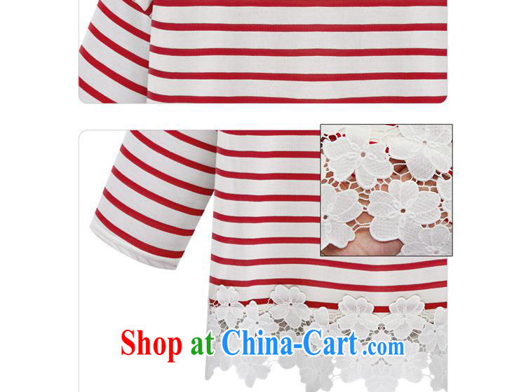 European and American women summer 2015 European site new relaxed round-collar cotton striped stitching lace lace T pension black XL pictures, price, brand platters! Elections are good character, the national distribution, so why buy now enjoy more preferential! Health